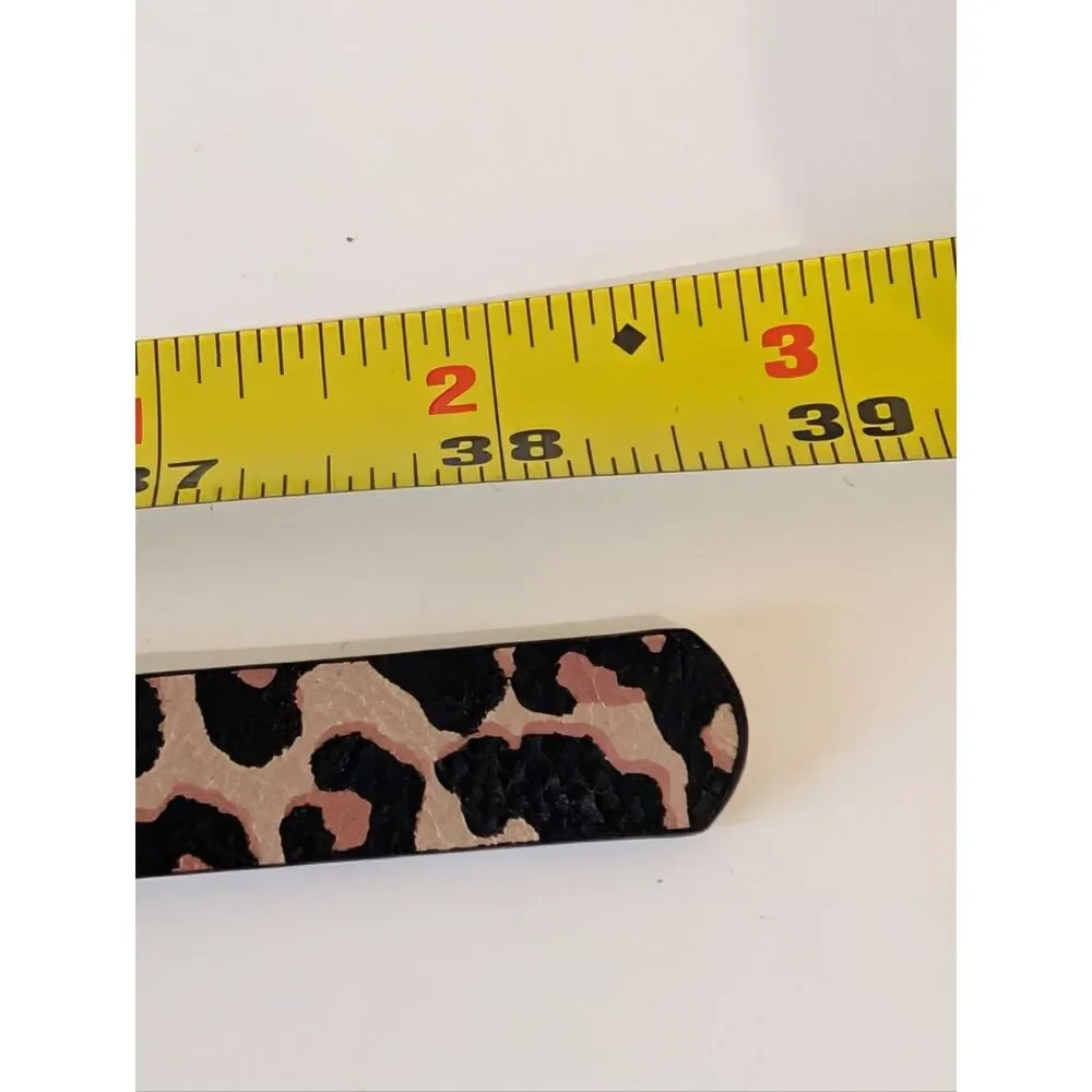 Betsey Johnson Women's Leopard Print Skinny Belt Medium